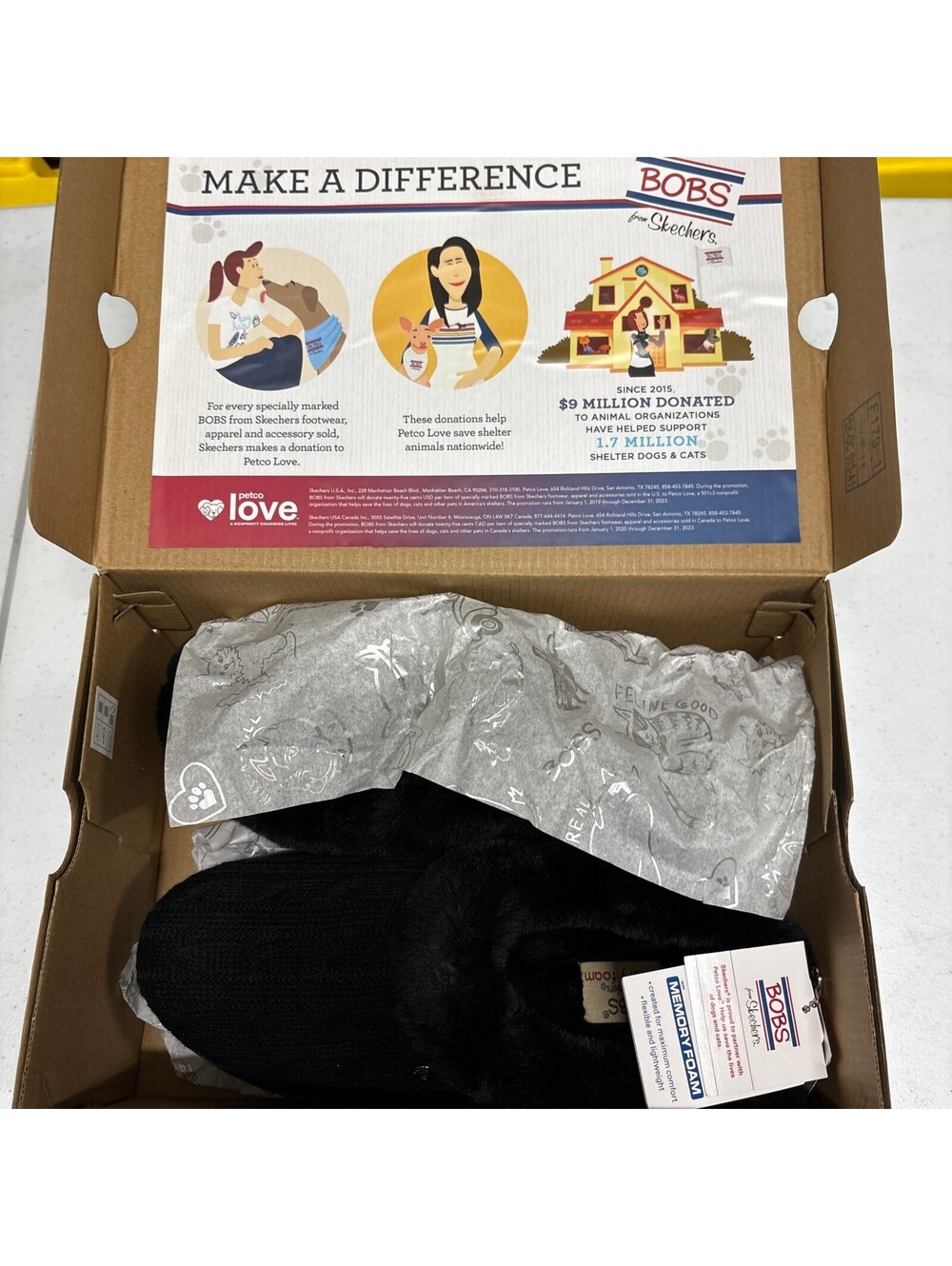Skechers BOBS Keepsakes Ice Angel Black Cable Knit Slippers Womens 7.5 Wide